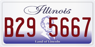 IL license plate B295667