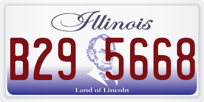 IL license plate B295668