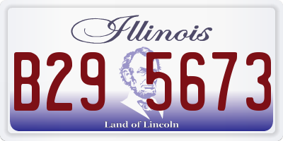 IL license plate B295673