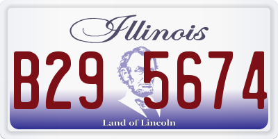 IL license plate B295674