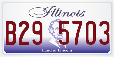 IL license plate B295703