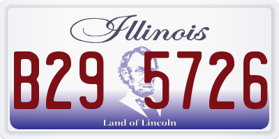 IL license plate B295726