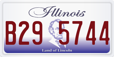 IL license plate B295744