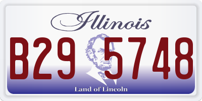 IL license plate B295748