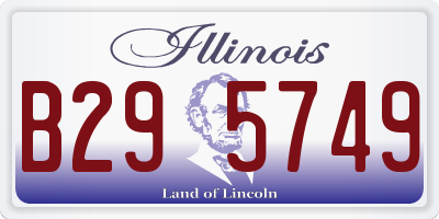 IL license plate B295749