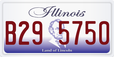 IL license plate B295750