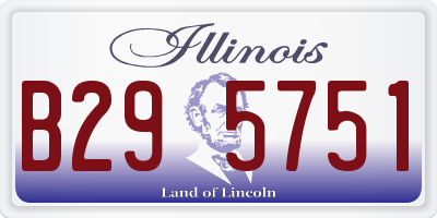 IL license plate B295751
