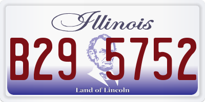 IL license plate B295752