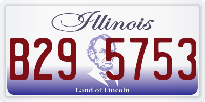 IL license plate B295753