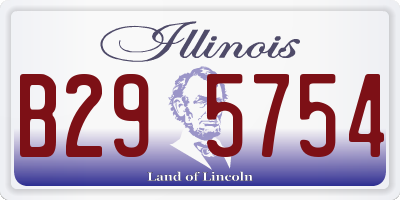 IL license plate B295754