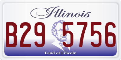 IL license plate B295756