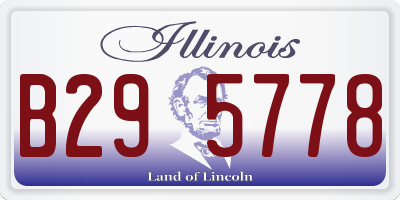 IL license plate B295778