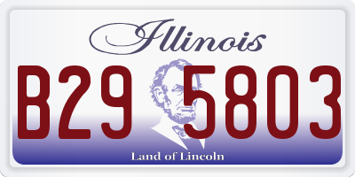 IL license plate B295803
