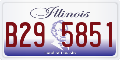 IL license plate B295851