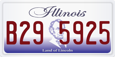IL license plate B295925