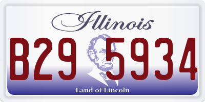 IL license plate B295934
