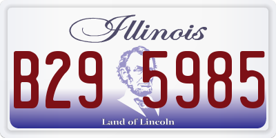 IL license plate B295985