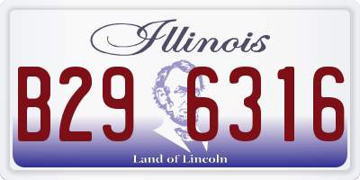 IL license plate B296316
