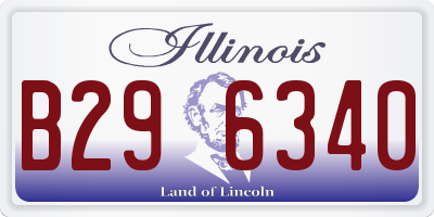 IL license plate B296340