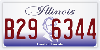 IL license plate B296344