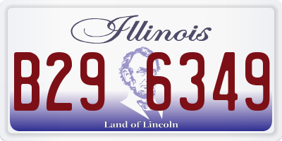 IL license plate B296349