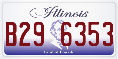 IL license plate B296353