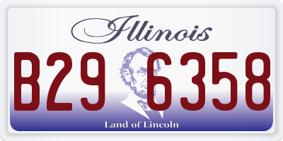 IL license plate B296358