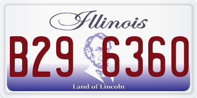 IL license plate B296360