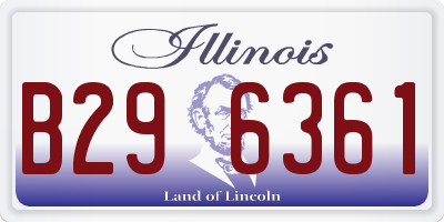 IL license plate B296361