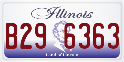 IL license plate B296363
