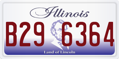IL license plate B296364