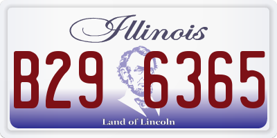 IL license plate B296365