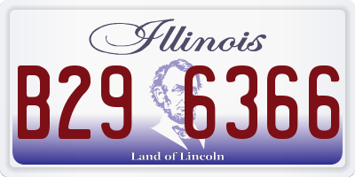 IL license plate B296366
