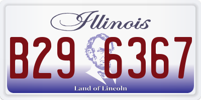 IL license plate B296367