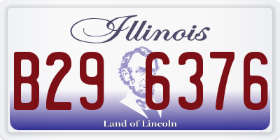 IL license plate B296376