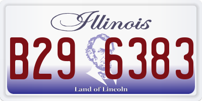 IL license plate B296383