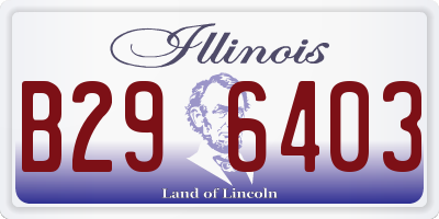 IL license plate B296403