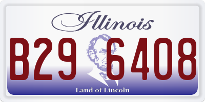 IL license plate B296408