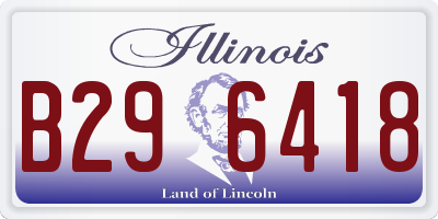 IL license plate B296418