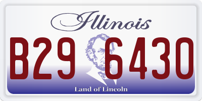 IL license plate B296430