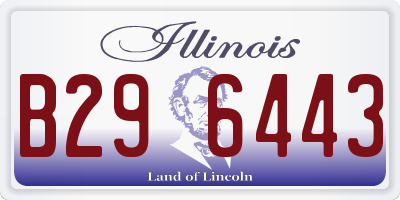 IL license plate B296443