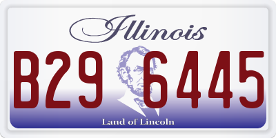 IL license plate B296445