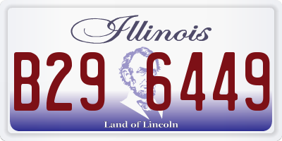 IL license plate B296449