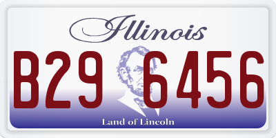 IL license plate B296456