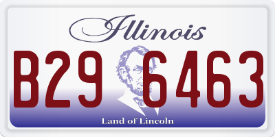 IL license plate B296463