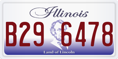IL license plate B296478