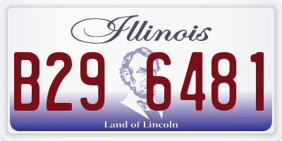 IL license plate B296481