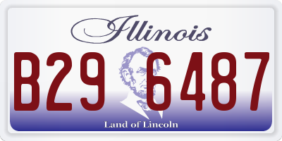 IL license plate B296487