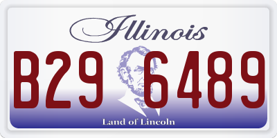 IL license plate B296489