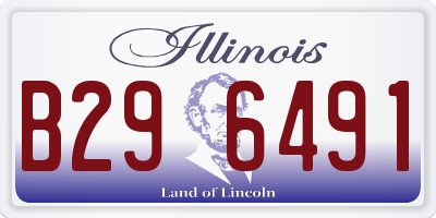 IL license plate B296491